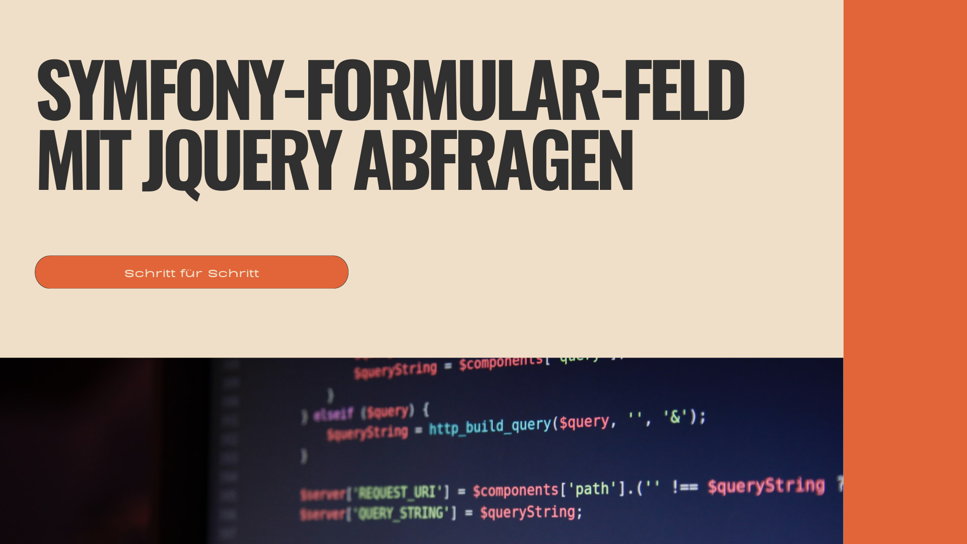 Symfony-Formular-Feld mit JQuery abfragen